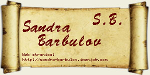 Sandra Barbulov vizit kartica